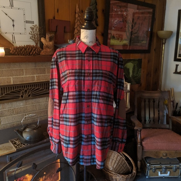 Pendleton Other - Pendleton plaid shirt long-sleeved elbow patches